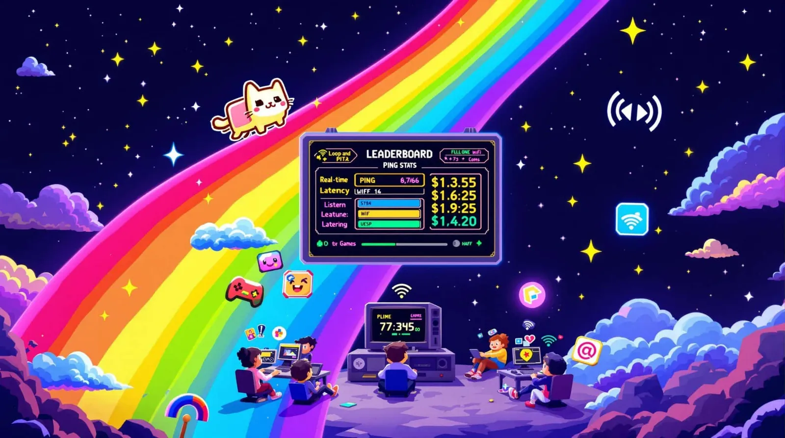 Rank-by-ping.com : plongez dans l'univers de Nyan Cat et son classement de ping